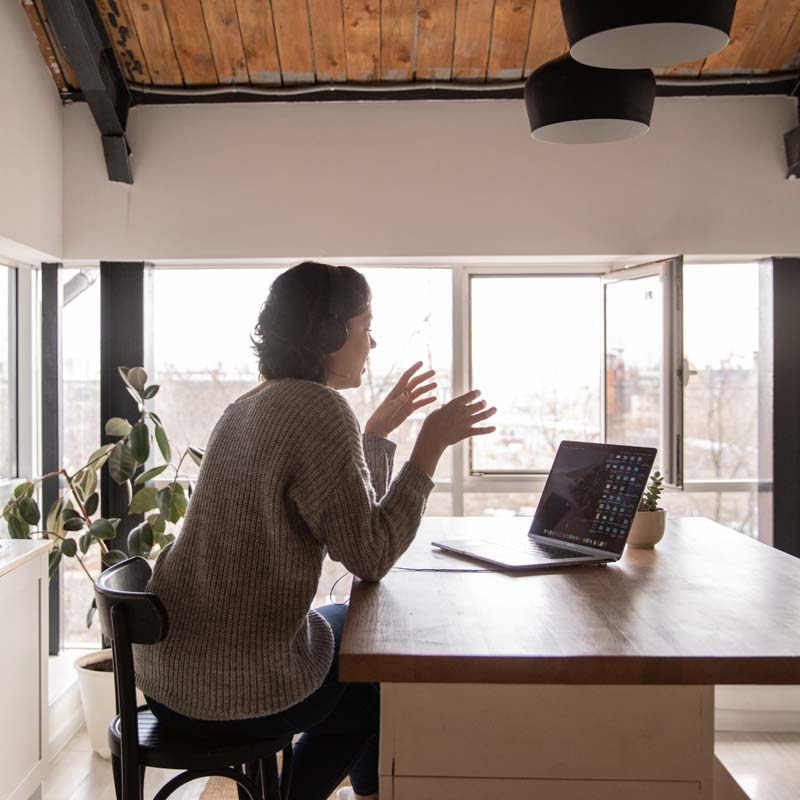 Woman on telehealth